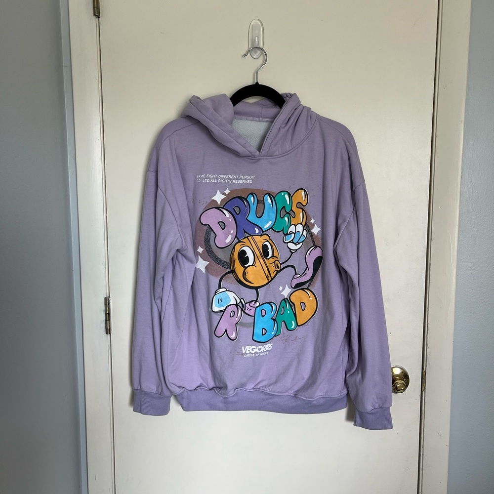Purple Graphic Hoodie